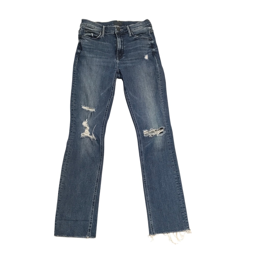 MOTHER The Mid Rise Dazzler Ankle Fray Jeans Women's Size 25‎ Weekend Warrior